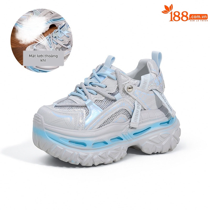 Giày sandal cao gót nữ hở mũi đế dày thoáng khí — Hoa lan trắng, Bột trắng