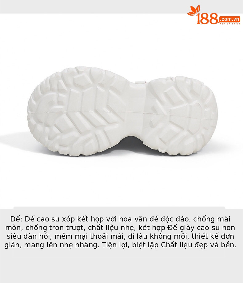 Giày sandal cao gót nữ hở mũi đế dày thoáng khí — Hoa lan trắng, Bột trắng chi tiết 7