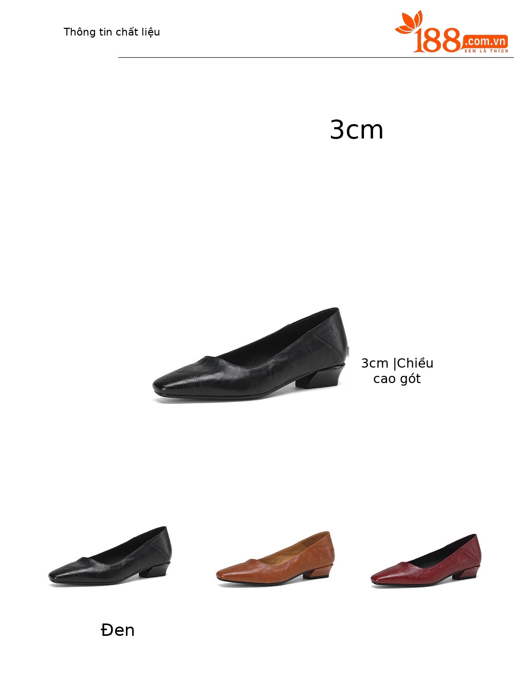 Giày da dê nữ mũi tròn bít gót thấp 3 cm phong cách Hàn Quốc — màu nâu chi tiết 5