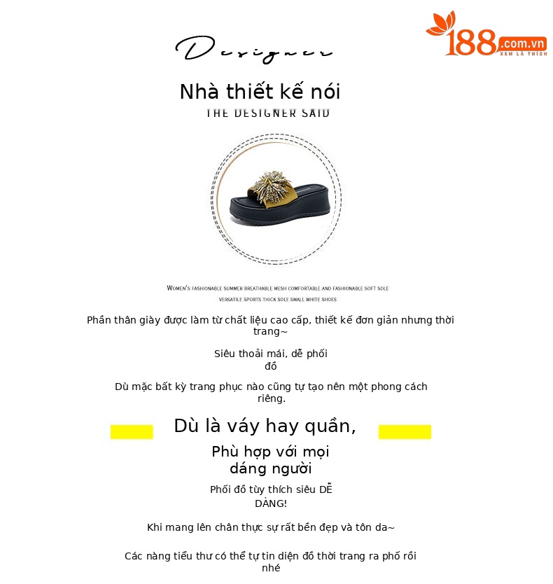 Dép sandal nữ xỏ ngón đế bệt đính khóa kim cương phong cách Hàn Quốc — 5077 vàng, 5077 đen chi tiết 4