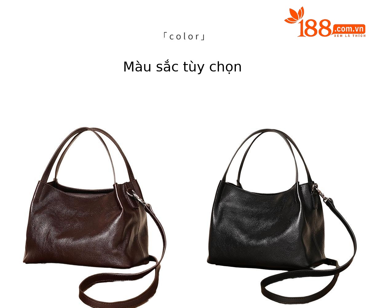 Túi đeo chéo nữ phong cách retro đơn giản, kiểu dáng ôm nách, phù hợp đi làm hằng ngày (24×11.5×17.5 cm) — Đen cổ điển chi tiết 10