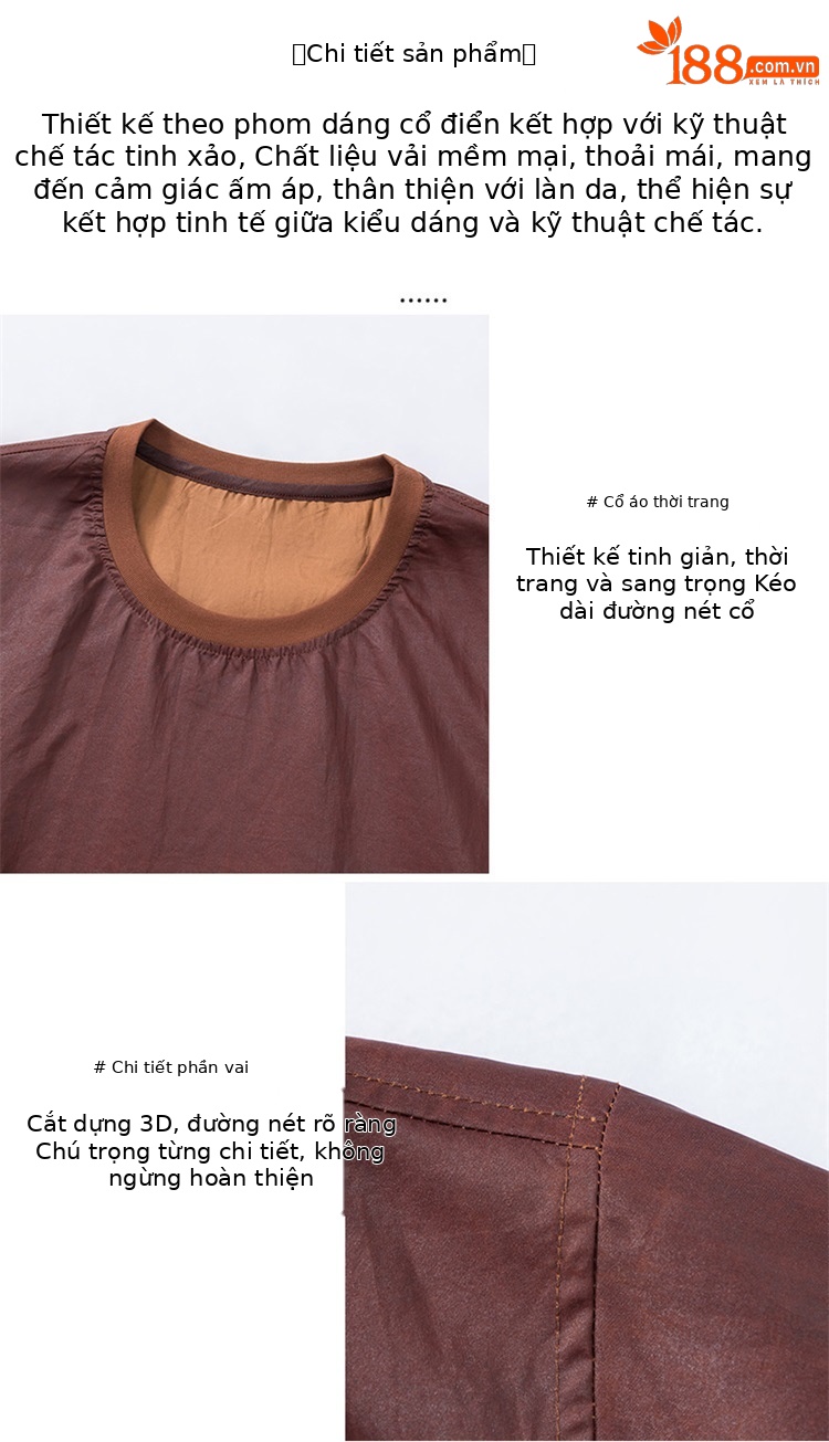 Set áo thun cổ tròn tay ngắn và quần short lụa tơ tằm cao cấp mùa hè — Gạch đỏ SPH8836 chi tiết 5