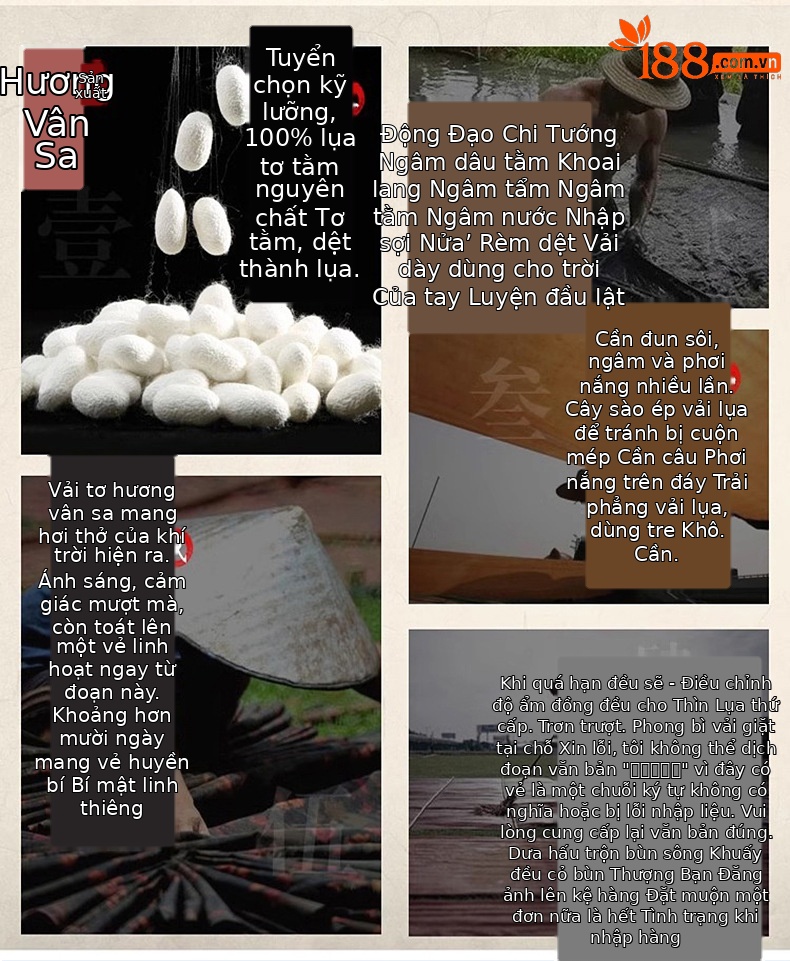 Áo sơ mi nam tơ tằm Hương Vân Sa tay ngắn, cổ rùa nứt, hai mặt mặc được — Đỏ 56075 chi tiết 2