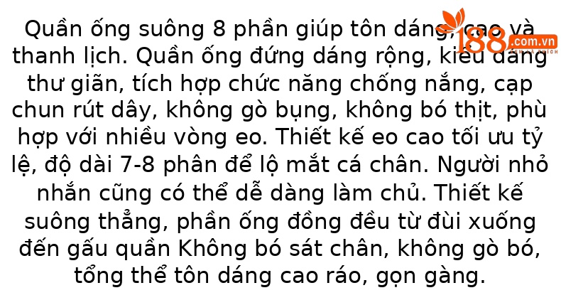 Quần tây nữ ống đứng cạp thun thoáng khí dáng suông — Xanh lông mòng đen chi tiết 2
