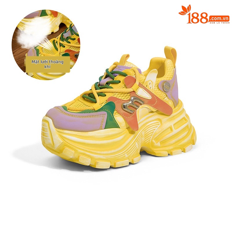 Giày sandal cao gót nữ hở mũi đế dày tăng chiều cao 2026 — Quả cầu, Xanh lá, Trắng
