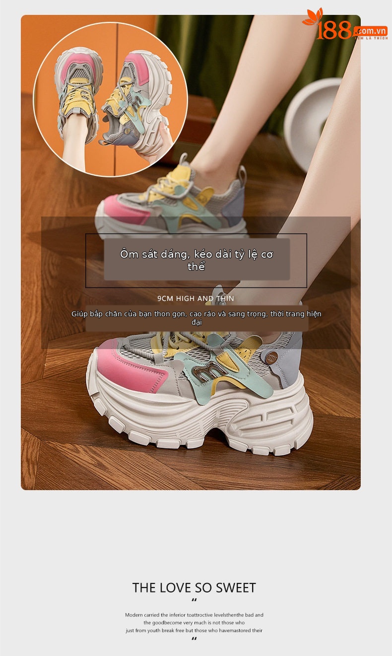 Giày sandal cao gót nữ hở mũi đế dày tăng chiều cao 2026 — Quả cầu, Xanh lá, Trắng chi tiết 9