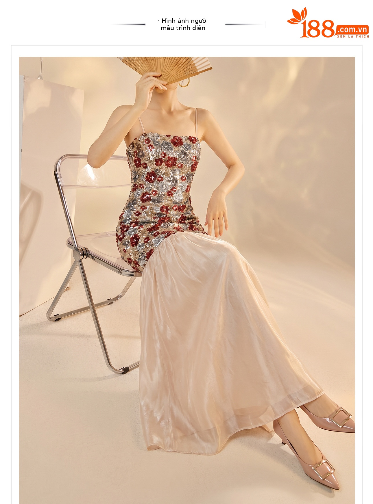 Bộ váy đầm dây thêu ren kết hợp áo khoác cardigan phong cách Trung Hoa mùa hè — Trang chủ, bộ đồ, đầm dây chi tiết 1