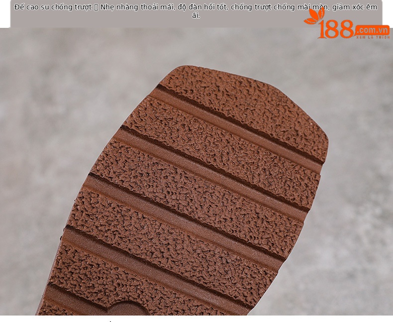 Dép sandal nữ bít mũi đế bệt da mềm phong cách cổ điển — màu nâu chi tiết 7
