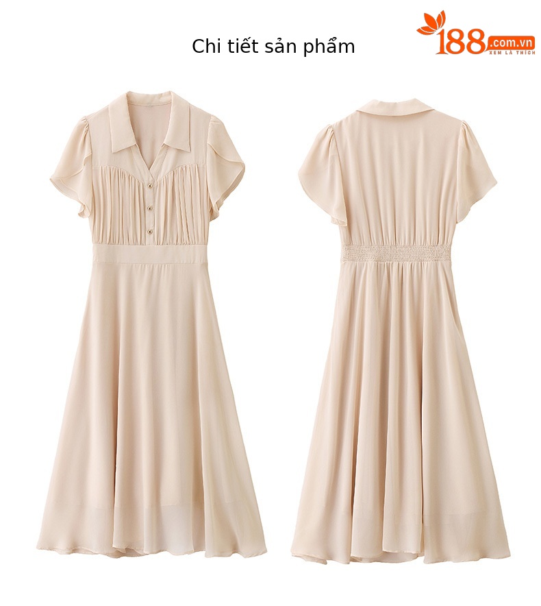 Đầm suông midi tay ngắn eo thắt dây che bụng cho nữ size lớn — màu đen, màu sắc chi tiết 27