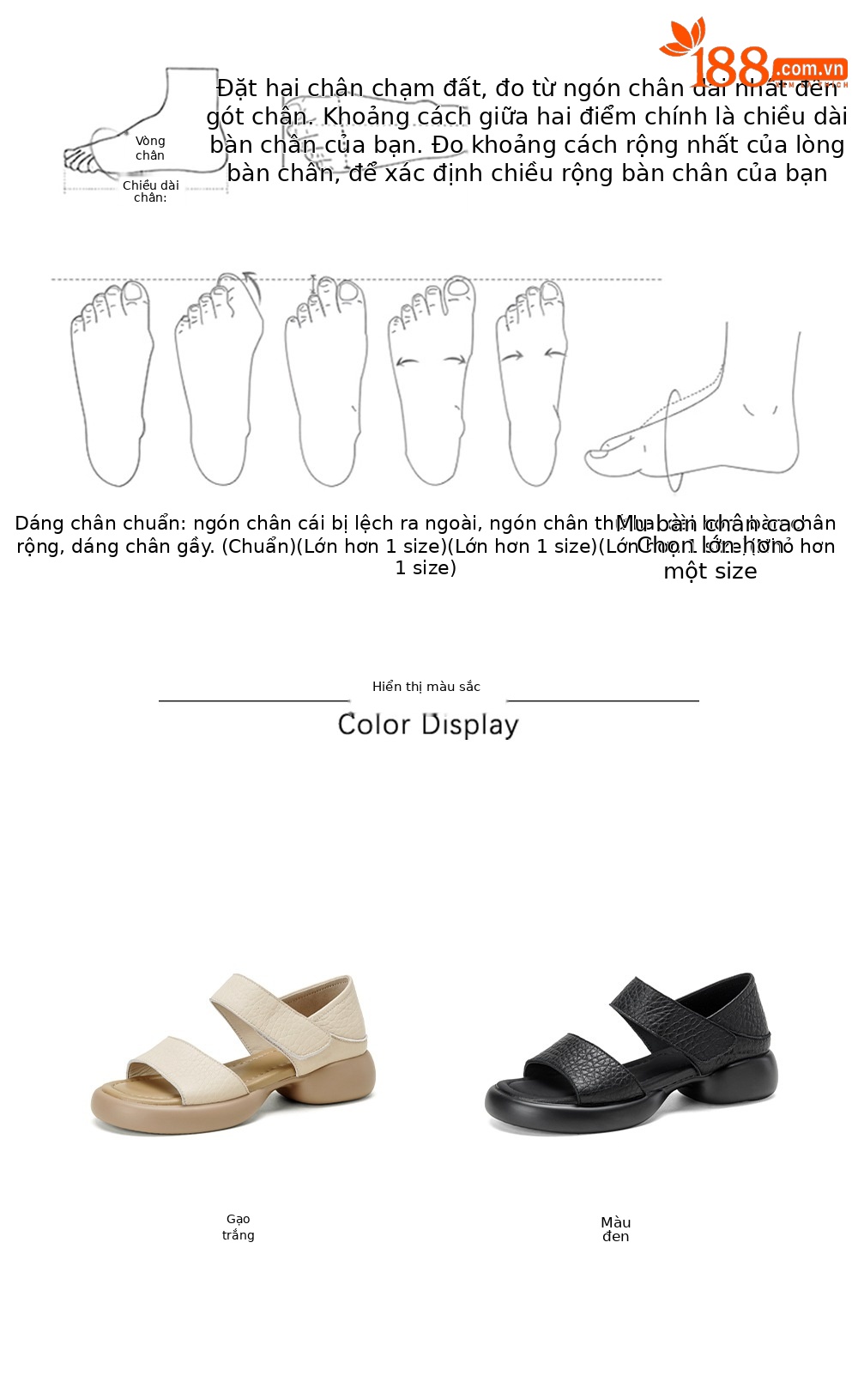 Sandal nữ hở mũi gót vuông 4 cm quai ngang đế dày chất liệu da dê — đen chi tiết 4