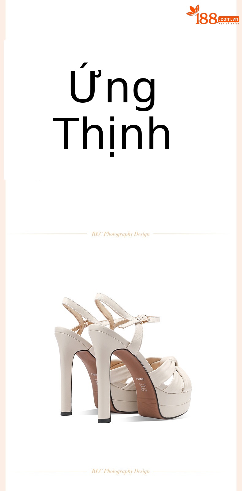 Sandal cao gót nữ hở mũi quai ngang nơ bướm, gót 13 cm — đen chi tiết 7