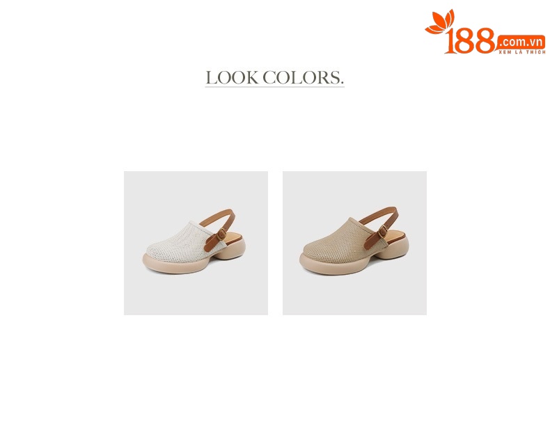 Sandal nữ đế dày mũi kín quai chữ V buộc dây phong cách thể thao — màu trắng ngà chi tiết 5