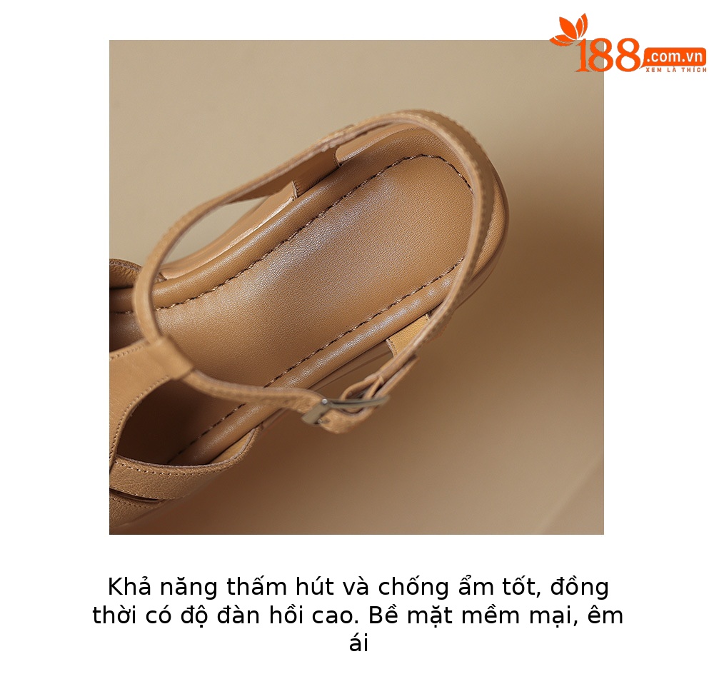 Sandal cao gót nữ đế xuồng đan lát hở mũi quai chữ T — màu trắng ngà, màu mơ chi tiết 9