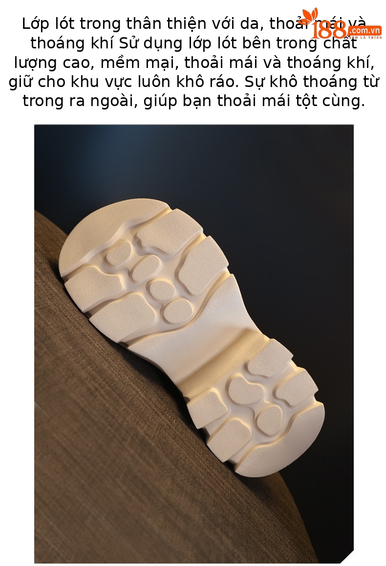Giày sneaker nữ đế dày tăng chiều cao, mũi trùm hở thoáng khí, form chunky — màu đen, màu trắng ngà chi tiết 9