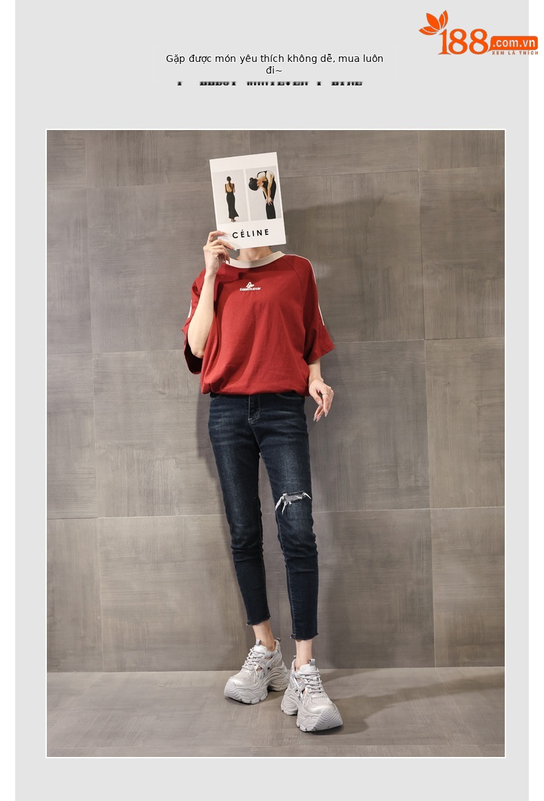 Giày sneaker nữ đế dày tăng chiều cao, mặt lưới đính đá lấp lánh — màu trắng chi tiết 6