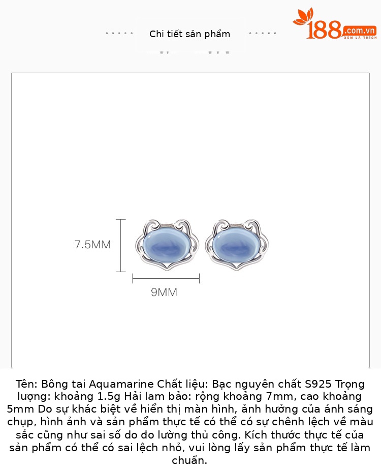 Bông tai bạc trắng tinh khiết đơn giản phong cách Trung Hoa hiện đại — Cặp đôi chi tiết 2