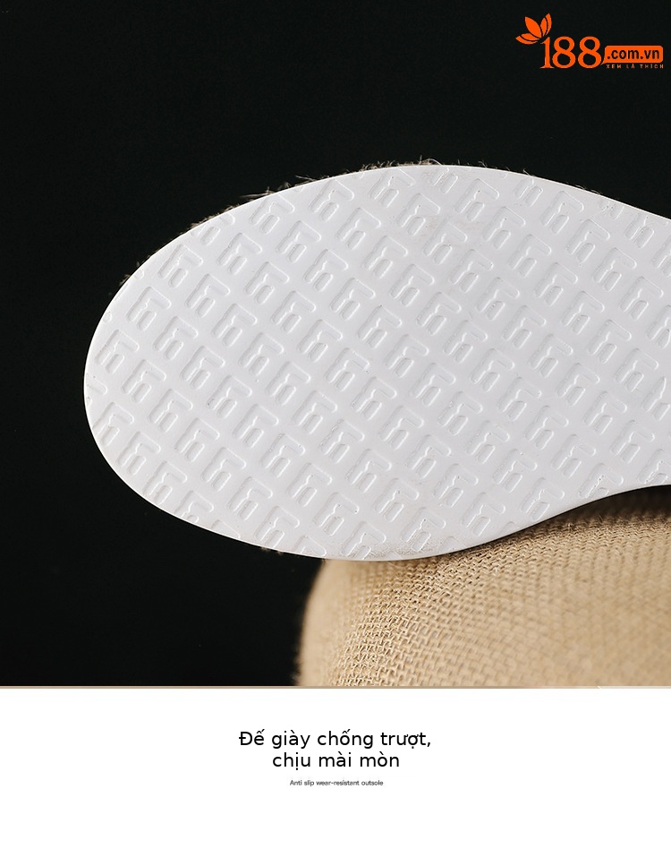 Dép sandal nữ quai ngang đế xuồng cao gót 9 cm, chất liệu denim phối đá đính và đế cói — Cao bồi xanh chi tiết 15