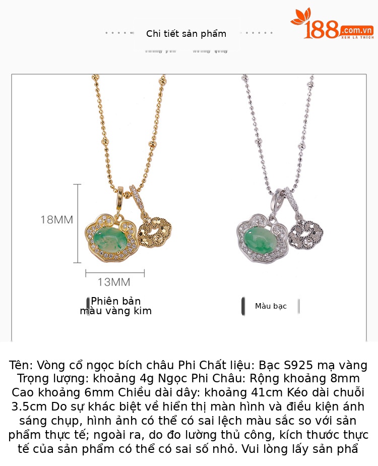 Mặt dây chuyền bạc S925 mạ vàng hình trứng mì Châu Phi phong cách đơn giản — Dây chuyền vàng chi tiết 2