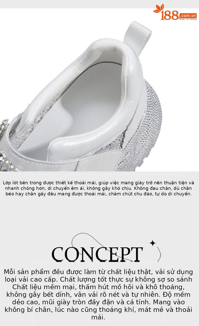 Sandal cao gót nữ hở mũi quai ngang đính đá gót siêu cao 10 cm — Bạc, Đen, Trắng chi tiết 8