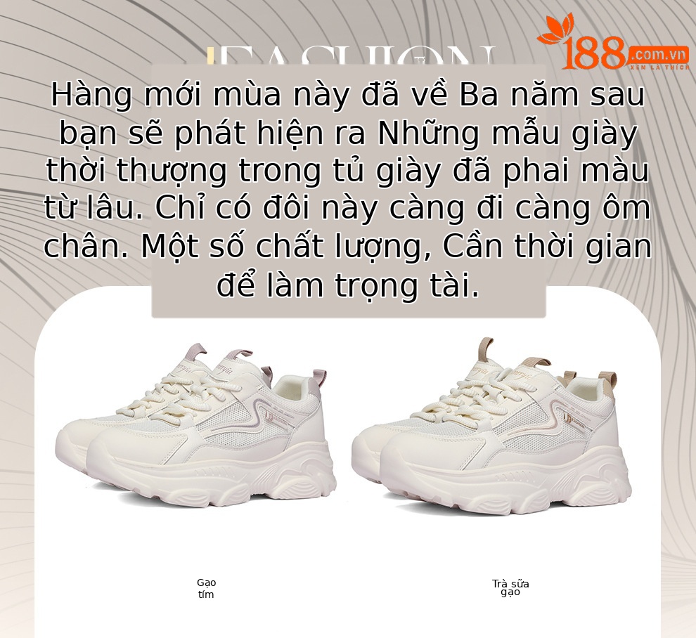 Giày sneaker nữ chunky đế dày lưới thoáng khí, tăng chiều cao nhẹ nhàng — 6148m trà sữa, 6148 mét tím chi tiết 1