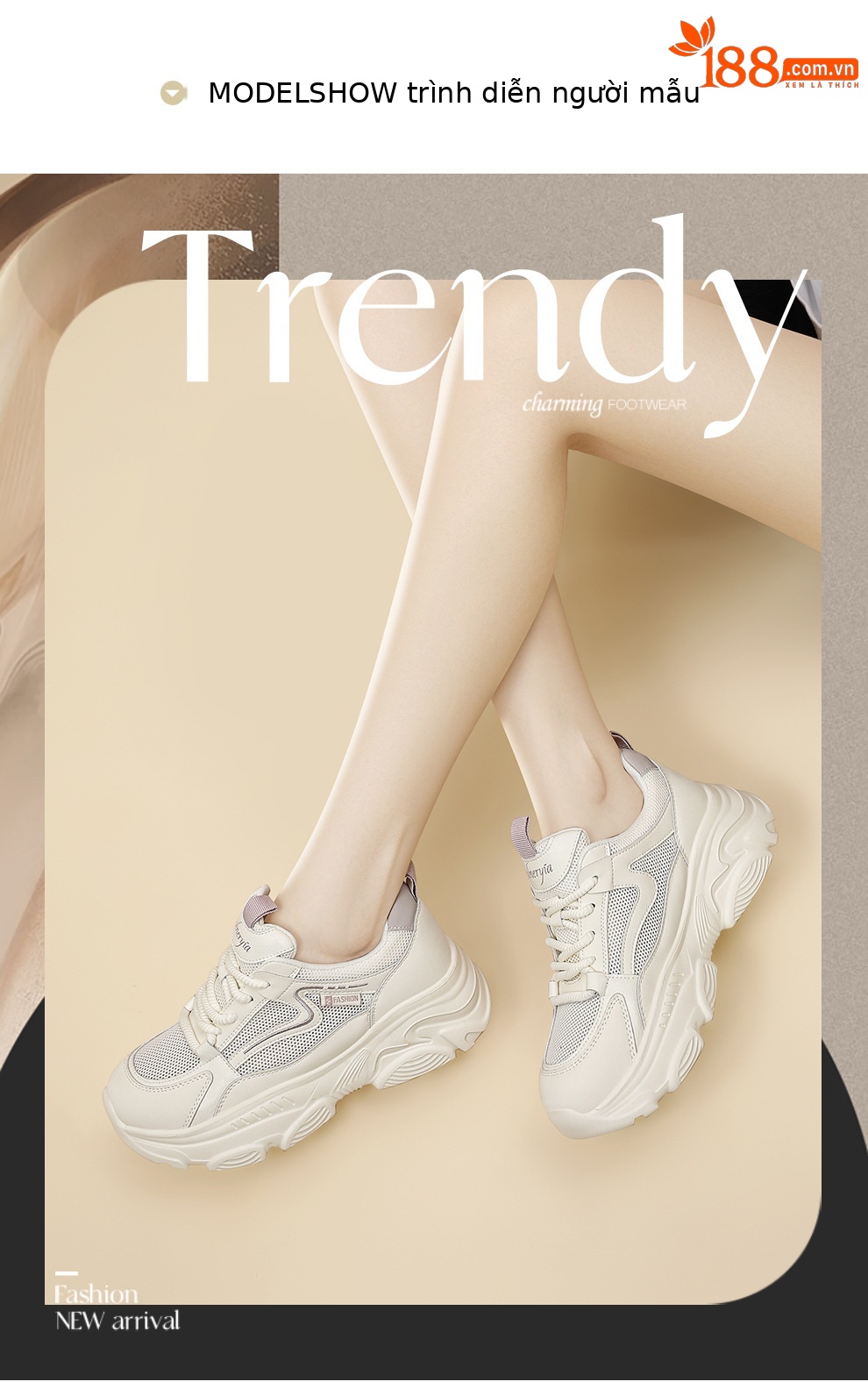 Giày sneaker nữ chunky đế dày lưới thoáng khí, tăng chiều cao nhẹ nhàng — 6148m trà sữa, 6148 mét tím chi tiết 4