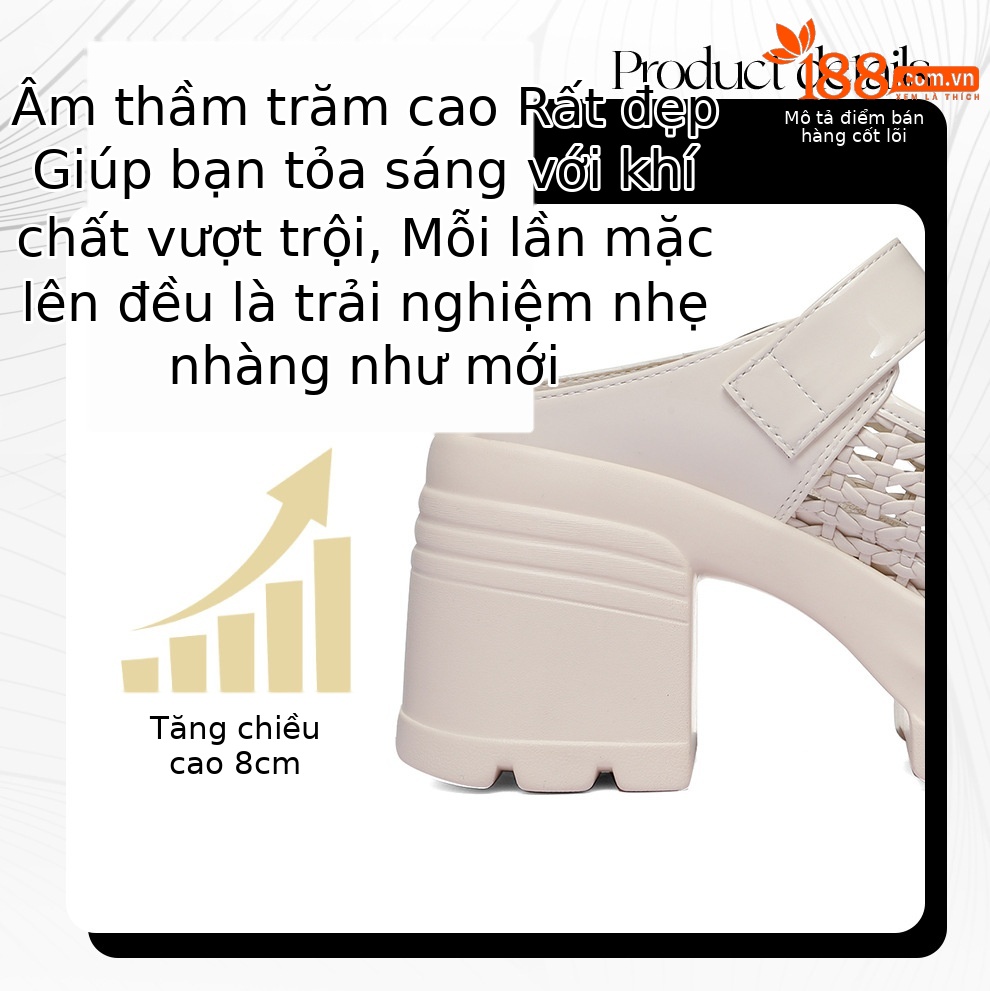Giày Mary Jane nữ quai ngang đế dày lưới rỗng phong cách vintage — 6163 Màu be, 6163 Da đen chi tiết 3