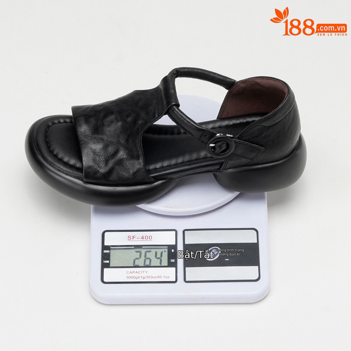 Sandal nữ da cừu mềm đế dày hở mũi, quai chữ T, gót thấp 3 cm, dán ma thuật — Vàng nâu chi tiết 1