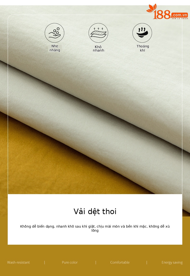 Quần culottes nữ ống rộng cạp cao dáng bong bóng, chất vải mỏng mùa hè, che hông tôn dáng — Hổ phách gừng chi tiết 3