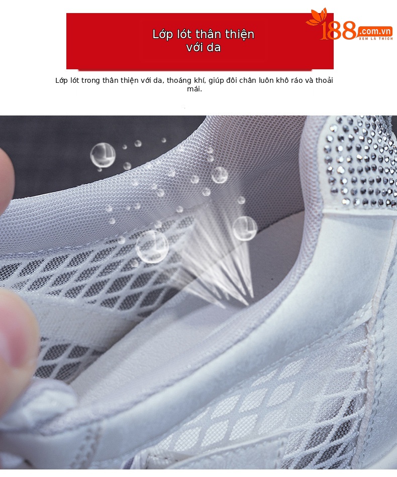 Giày sneaker nữ đế dày phong cách Hàn Quốc, gót 8 cm, form cổ điển — Vàng 5072, Be 5072 chi tiết 8