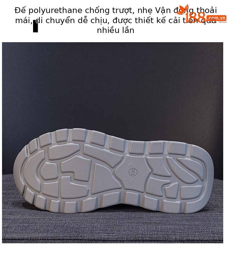 Giày sneaker nữ đế dày phong cách Hàn Quốc, gót 8 cm, form cổ điển — Vàng 5072, Be 5072 chi tiết 9