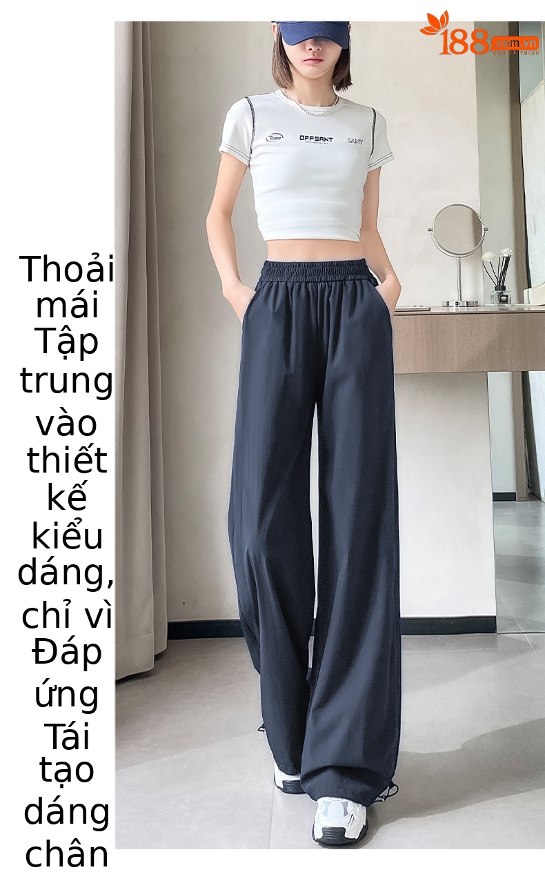 Quần chống nắng nữ cao eo kiểu Mỹ, vải khô nhanh, dáng ống đứng thể thao — Lời bài hát: Haze Blue (Little Man) chi tiết 20