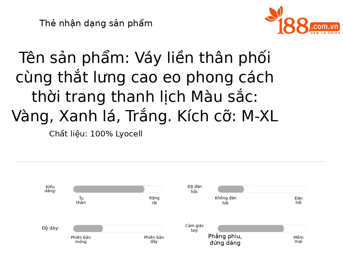 Đầm suông nữ midi không tay dáng rộng dài quá gối MJ5611 — màu trắng, xanh lá cây, màu vàng chi tiết 11