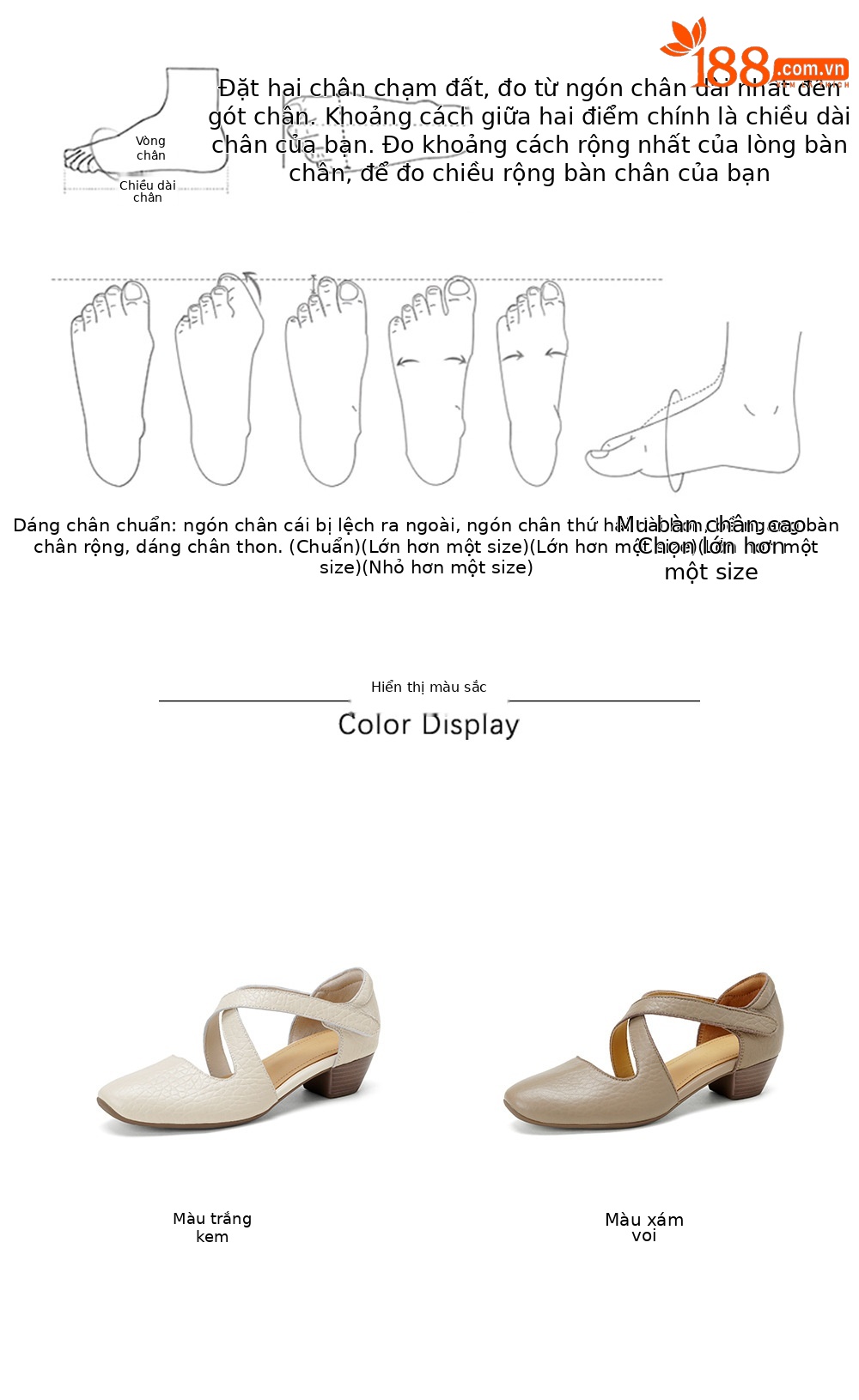 Sandal nữ da cừu mũi trùm gót vuông quai chéo dán — màu trắng ngà chi tiết 4