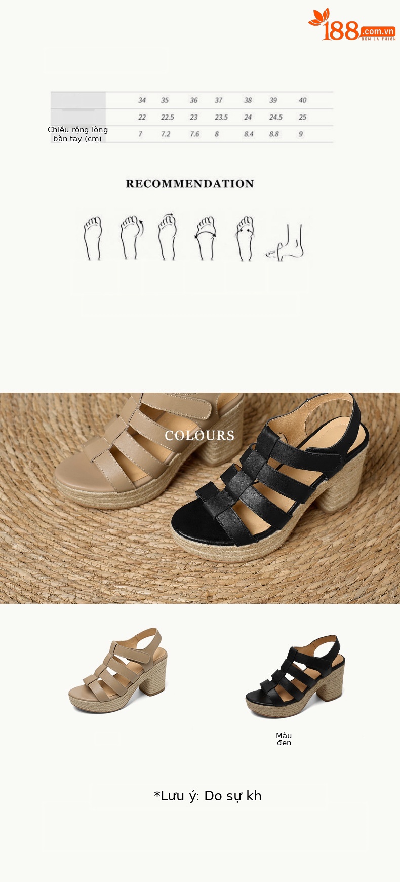 Sandal cao gót nữ hở mũi phong cách La Mã đế dày gót thô — đen chi tiết 4