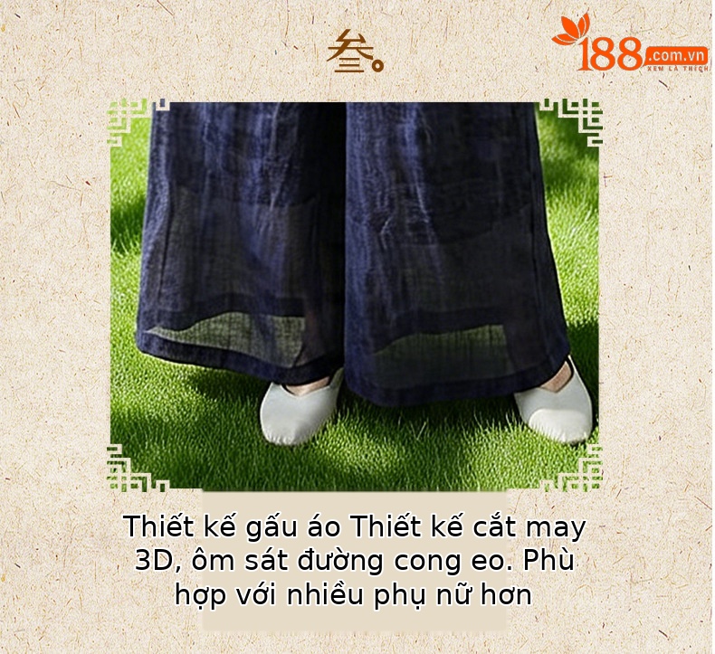 Bộ quần áo thể thao nữ cổ V phối quần ống rộng 2 món mùa hè 2026 — Xanh lông mòng đen, màu mơ chi tiết 17