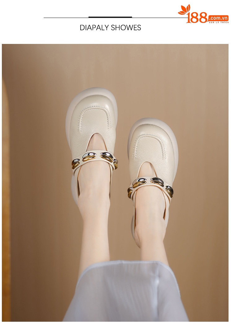 Dép sandal cao gót nữ mũi kín gót hở đế dày 7 cm — đen chi tiết 5