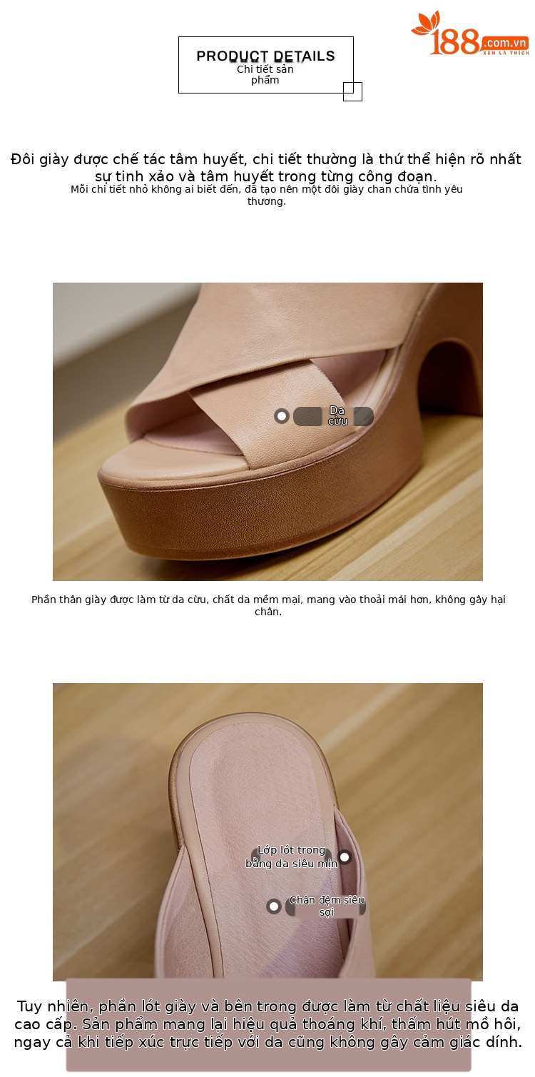 Sandal cao gót nữ hở mũi quai chéo đế xuồng gót 9 cm — màu be, màu nâu chi tiết 3