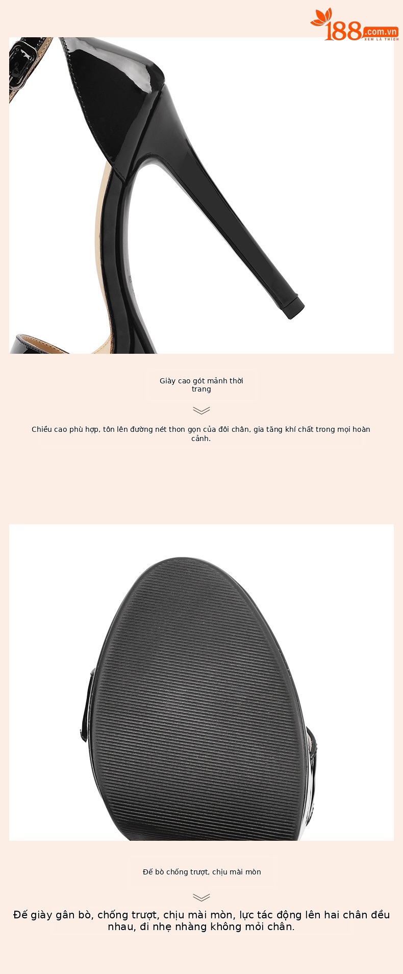 Sandal cao gót nữ mũi hở quai ngang gót siêu cao 13 cm đế platform chống thấm — Đỏ 13cm chi tiết 4
