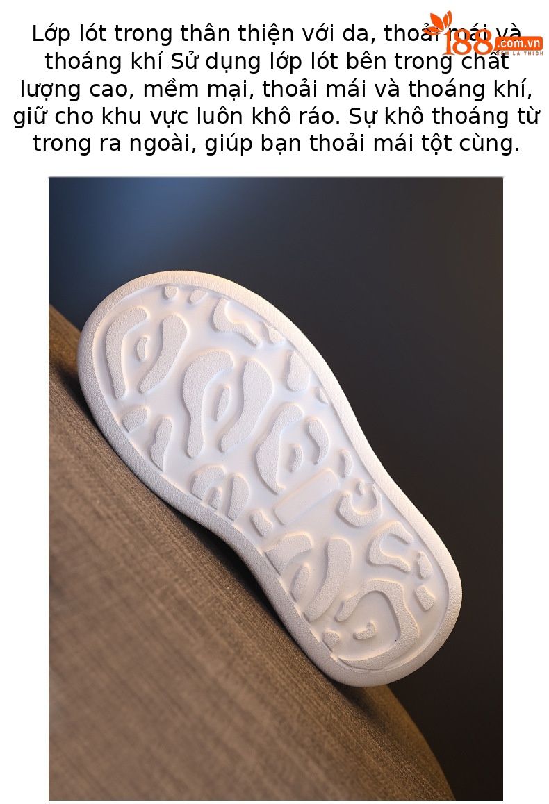 Giày sneaker nữ đế dày tăng chiều cao phong cách thể thao — Trắng hồng chi tiết 9