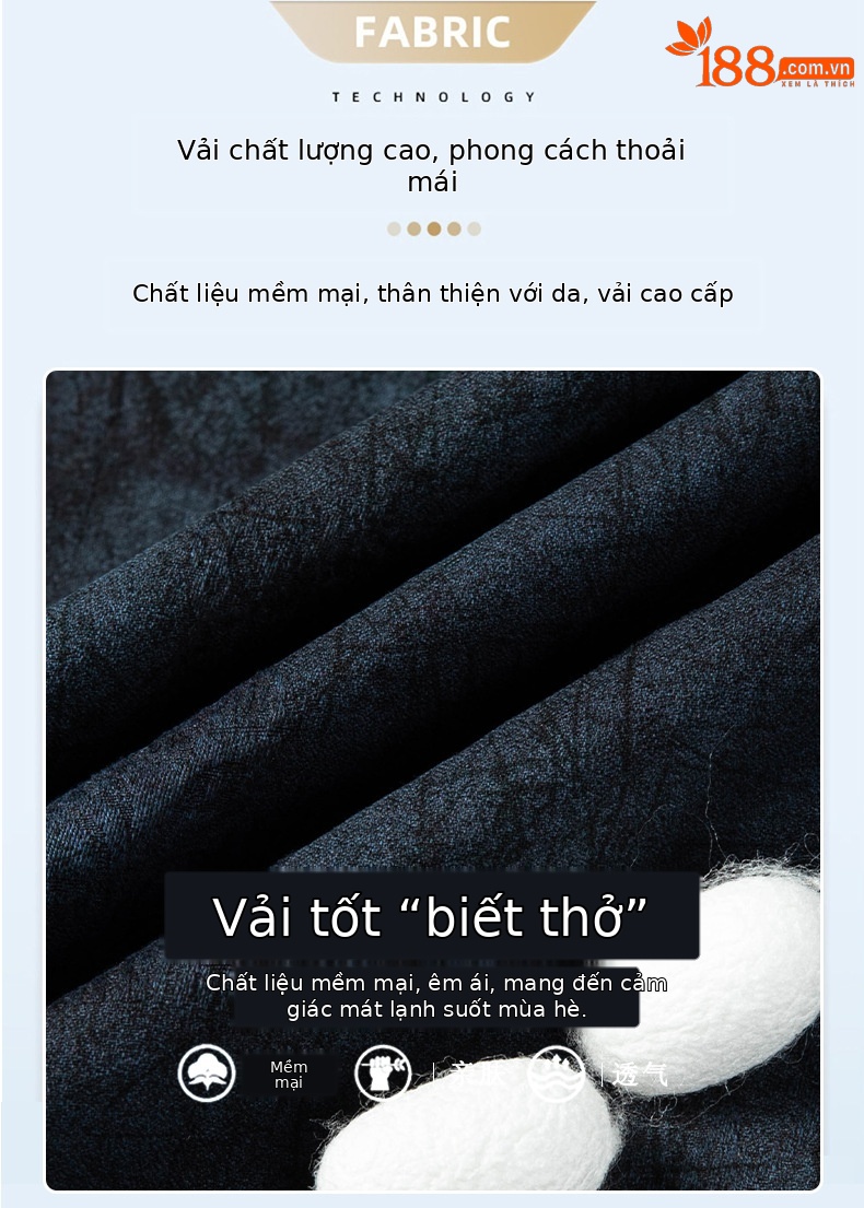 Áo thun nam tay ngắn lụa tơ tằm phong cách Trung Hoa cổ điển, chất liệu Mulberry Silk cao cấp — màu xanh da trời26201 chi tiết 4