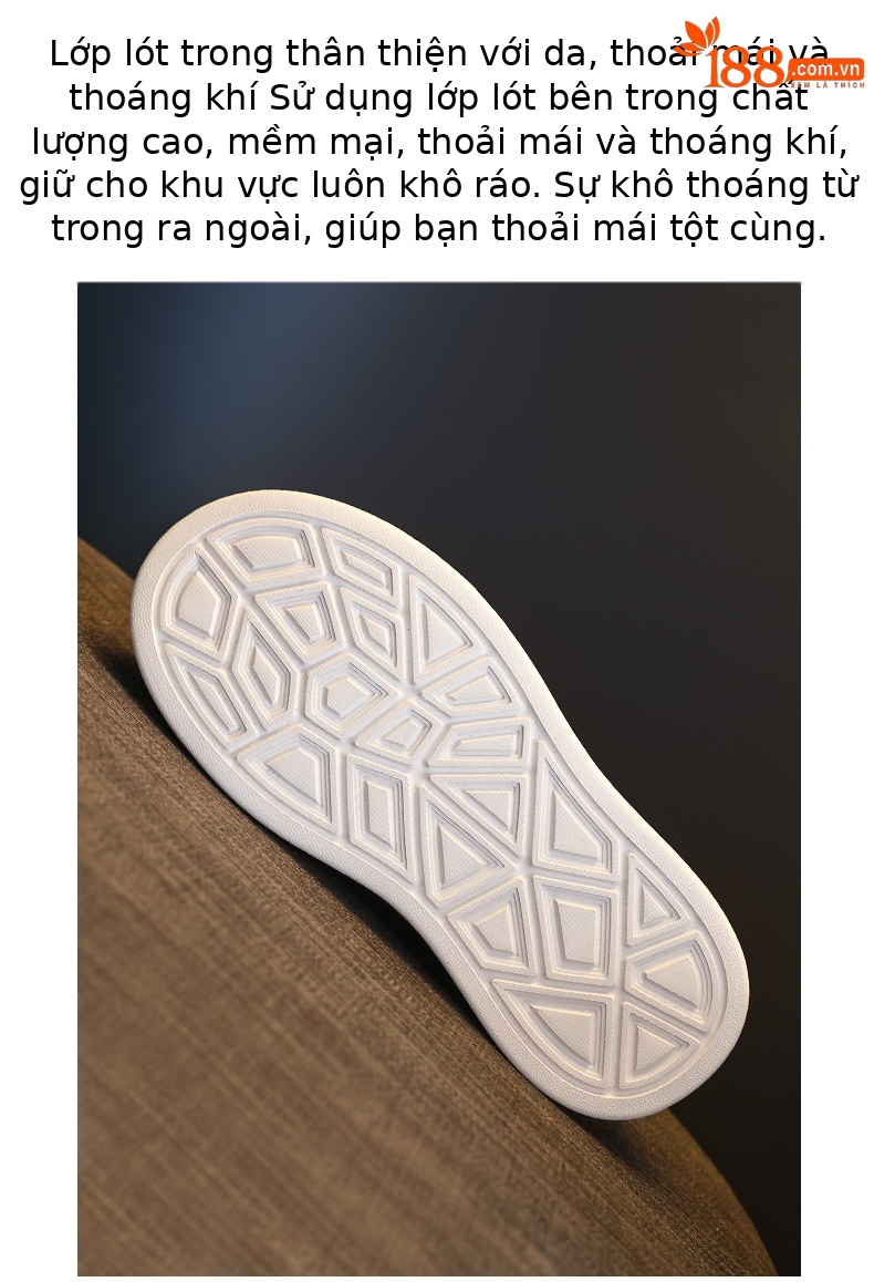 Giày sneaker nữ đế dày lưới thoáng khí trắng phối hợp mọi trang phục — màu trắng chi tiết 7