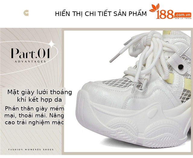 Giày sneaker nữ đế dày tăng chiều cao lưới thoáng khí mùa hè — 6158 Xám, 6158 Màu vàng chi tiết 6