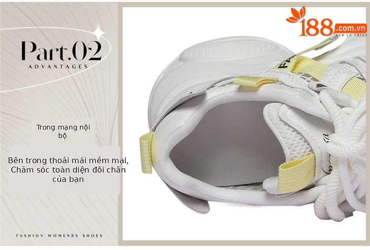 Giày sneaker nữ đế dày tăng chiều cao lưới thoáng khí mùa hè — 6158 Xám, 6158 Màu vàng chi tiết 7