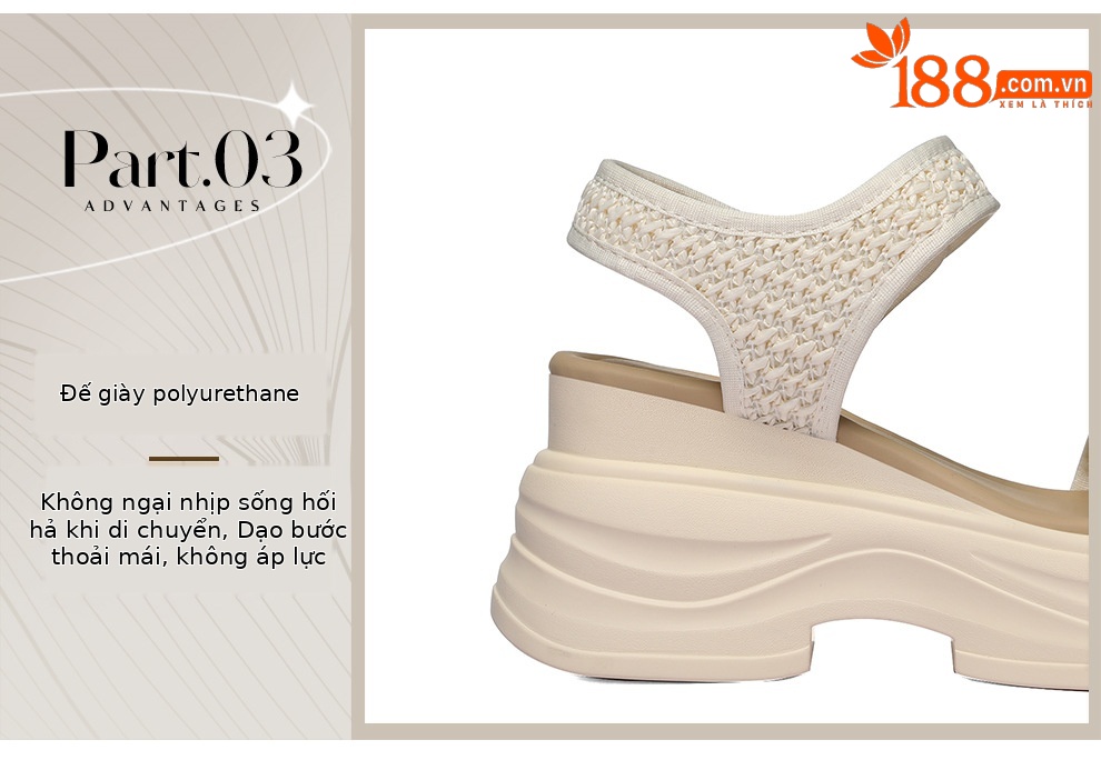 Sandal nữ đế dày phong cách La Mã, quai dệt thời trang, đế bánh mì tăng chiều cao — 6125 Màu be, 6125 Da đen chi tiết 8