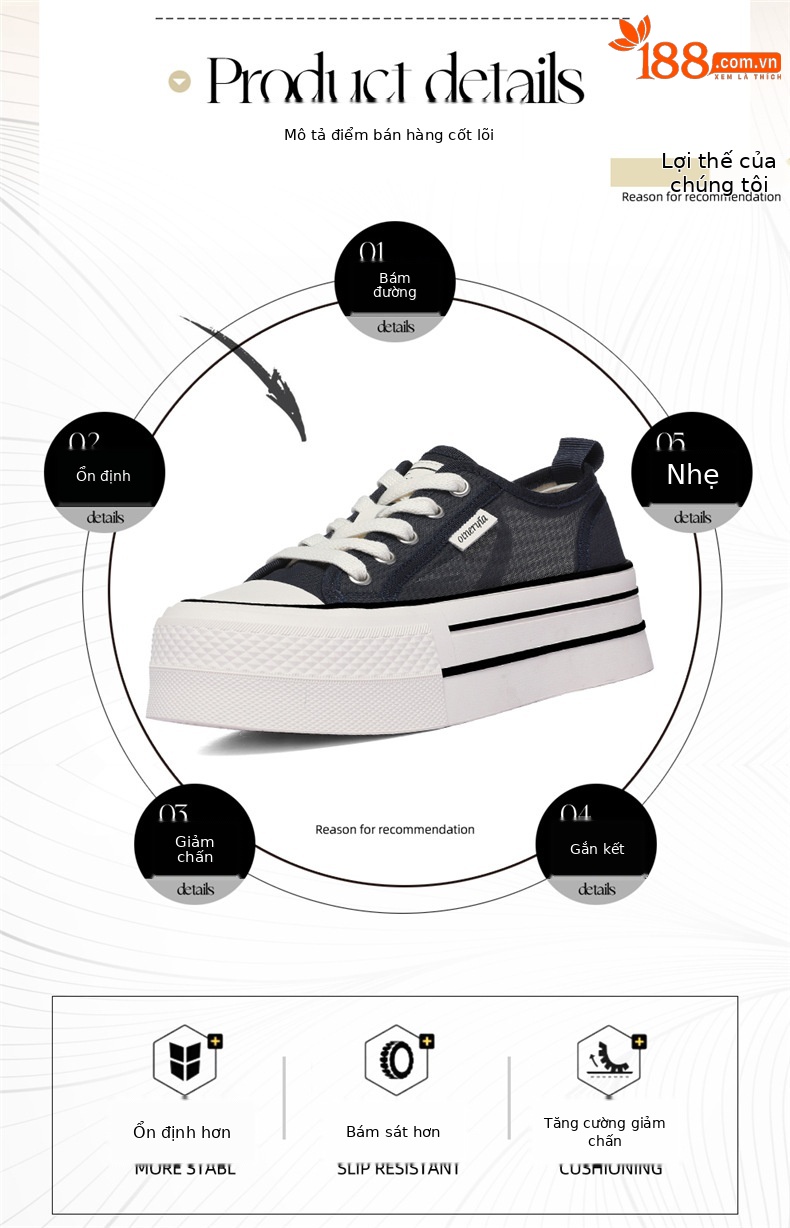 Giày sneaker nữ lưới thoáng khí đế dày mềm chống trượt mùa hè 2026 — 6157 Màu Xanh, 6157 mét xanh lá cây chi tiết 2