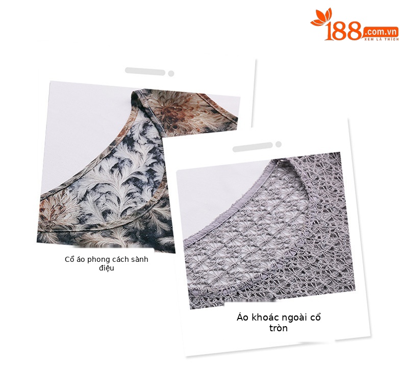 Đầm hai dây maxi nữ họa tiết hoa nhí phối ren WA9518 — Xanh lông mòng đen, màu kaki chi tiết 6