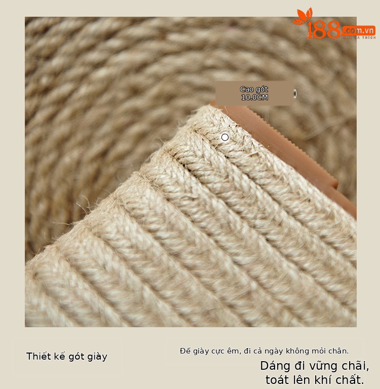 Sandal cao gót nữ quai ngang đan bện màu vàng bạc, đế xuồng đan rơm, gót 9 cm — màu vàng, bạc chi tiết 5