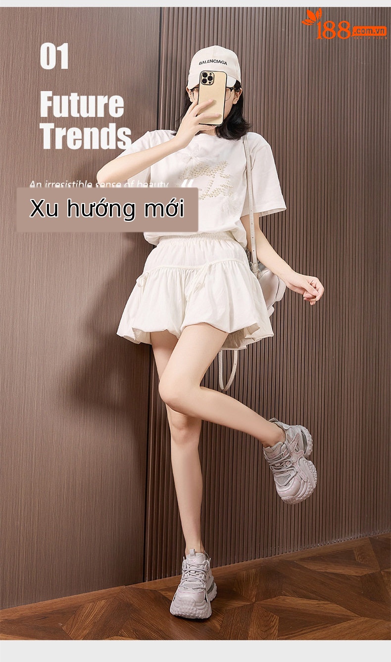 Giày sneaker nữ đế dày chunky lưới thoáng khí tăng chiều cao — Xanh dương, Trắng, Xám bạc, Xanh neon chi tiết 2