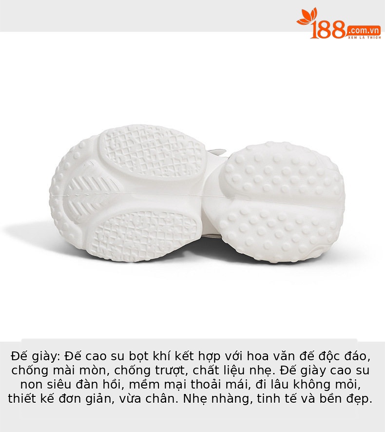 Giày sneaker nữ đế dày chunky lưới thoáng khí tăng chiều cao — Xanh dương, Trắng, Xám bạc, Xanh neon chi tiết 7