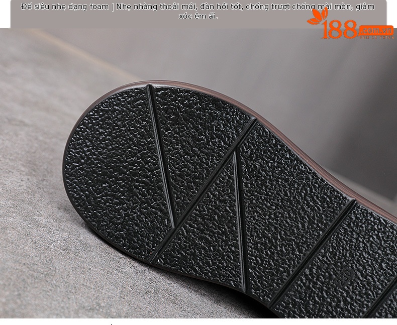 Dép sandal nữ đế xuồng cao gót da bò thật — màu be chi tiết 7